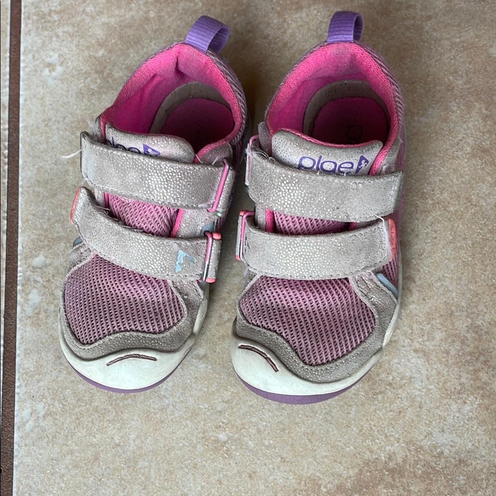 PLAE Pink and Purple Sneakers with Velcro Straps